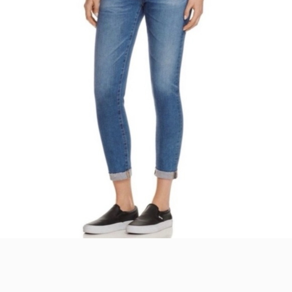 Ag Adriano Goldschmied Blue Ankle Cropped Jeans